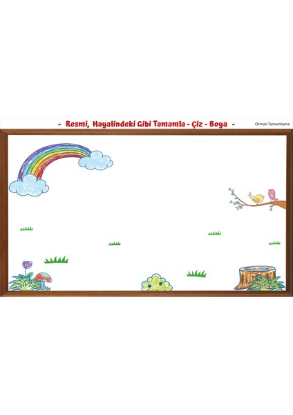 Boyama Kağıdı Dodo Resmi Tamamla 10'lu Set 25 cm x 40 cm 11