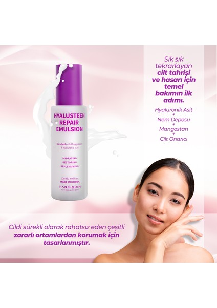 Hyalusteen Repair Emulsion Cilt Nemlendirici Onarıcı Ve Yenileyici Emülsiyon Krem Kore 120ml indirimleri