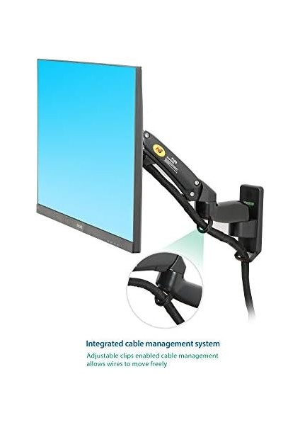 Bayou Nb F150 Ergoflex 17-35" Duvara Montaj Monitör Tutucu Kol Amortisörlü Monitör Standı