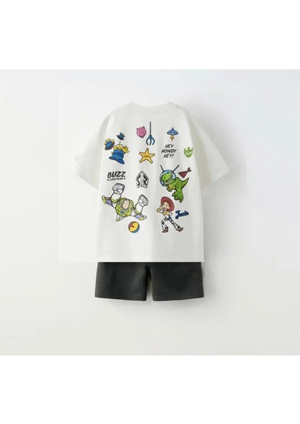 Punıx Kıds Özel Üretim Oyuncaklar Baskılı Yeni Stil Erkek Çocuk T-Shırt Şort Takım