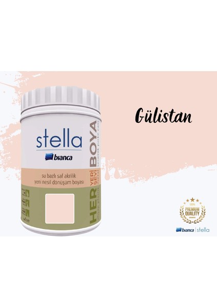 Stella Su Bazlı Saf Akrilik Boya 1 Litre Gülistan