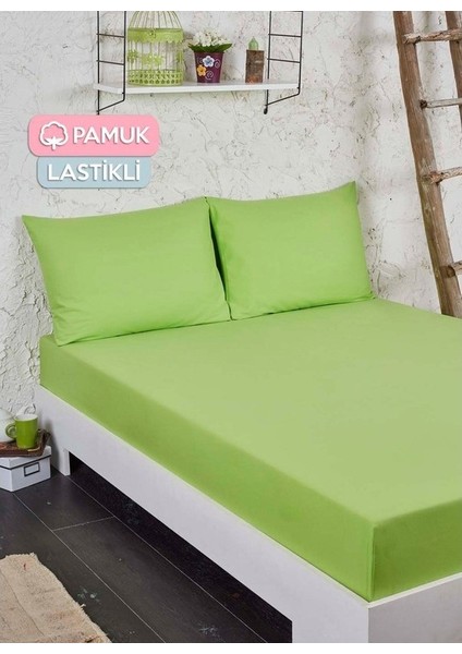Pamuk 57 Tel Lastikli Çarşaf Takımı