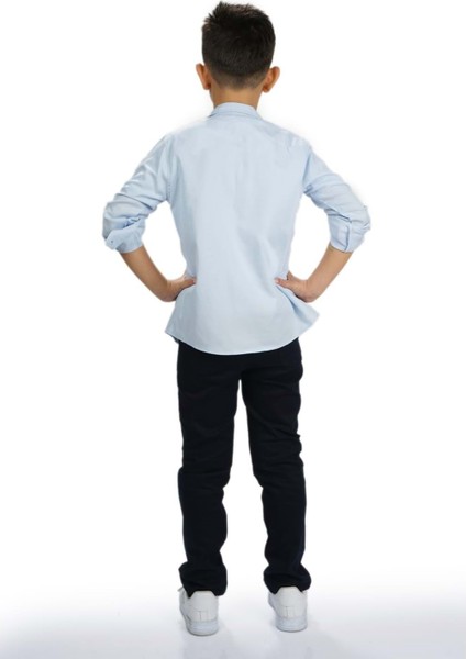 Gömlek , Pantolon , T-Shirt 3parça Erkek Çocuk Takım MNK1754