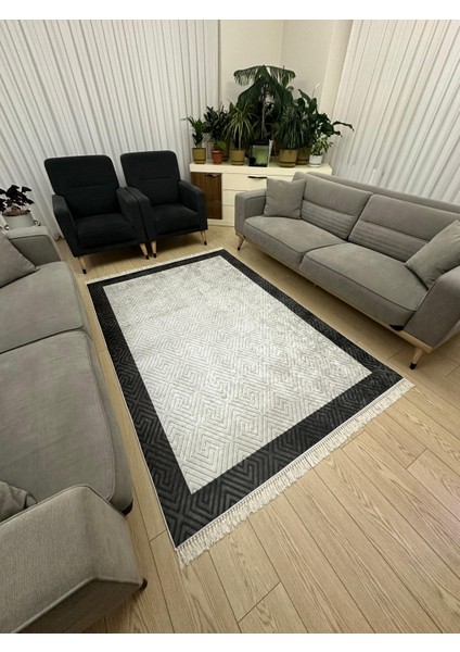 dijital Baskı Yıkanabilir Kaymaz Taban Halı Ince Yazlık Dekoratif Salon ve Oturma Odası Halısı