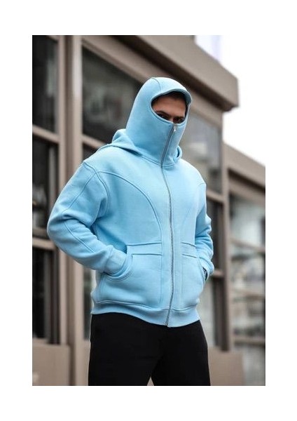 Yeni Sezon Unisex Ninja Ceket - Kapüşonlu, Maske Detaylı, Spor Ceket