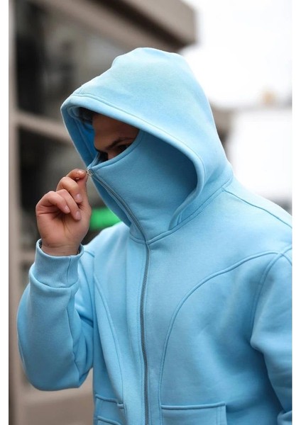 Yeni Sezon Unisex Ninja Ceket - Kapüşonlu, Maske Detaylı, Spor Ceket