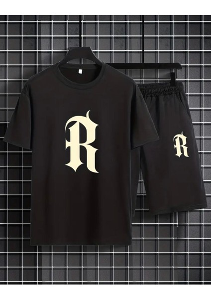 Punıx Kıds Özel Üretim R Baskılı Yeni Stil Erkek Çocuk T-Shırt Şort Takım