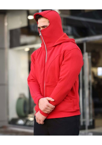 Yeni Sezon Unisex Ninja Ceket - Kapüşonlu, Maske Detaylı, Spor Ceket modelleri