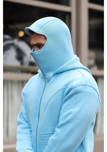 Yeni Sezon Unisex Ninja Ceket - Kapüşonlu, Maske Detaylı, Spor Ceket