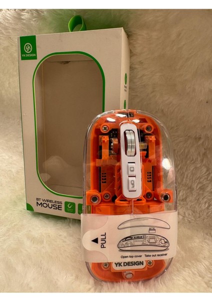 Şık Transparan Tasarımlı Multimod Mouse | Bluetooth / Kablosuz ve Şarj Edilebilir 2400 Dpi