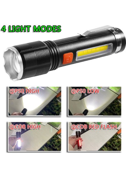 Baretta Br-85 XHP50 LED 5 Fonksiyonlu Şarjlı El Feneri