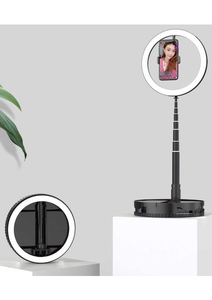 26 cm Foldable Işıklı Telefon Tutucu Ring Light
