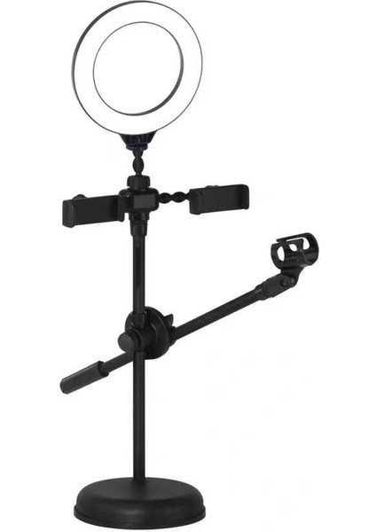 Dual Small Light Işıklı Telefon Tutucu 9cm Ring Light