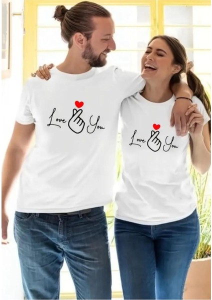 Sevigili Çift Kombini Baskılı Tshirt -Kombin Yapmak Için Sepete 2 Ad.ekleyiniz