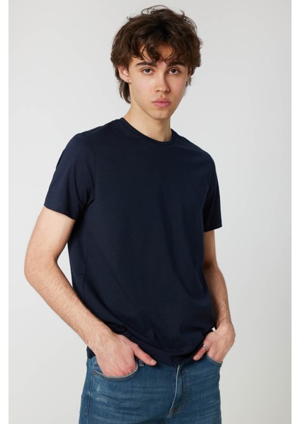 Regular Fit Lacivert Erkek T-Shirt LF2029278