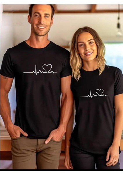 Sevigili Çift Kombini Baskılı Tshirt -Kombin Yapmak Için Sepete 2 Ad.ekleyiniz -Sevgililer Günü