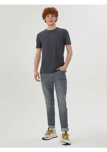 Regular Fit Antrasit Erkek T-Shirt LF2029278 fiyatları