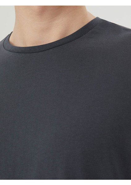 Regular Fit Antrasit Erkek T-Shirt LF2029278 fırsatları