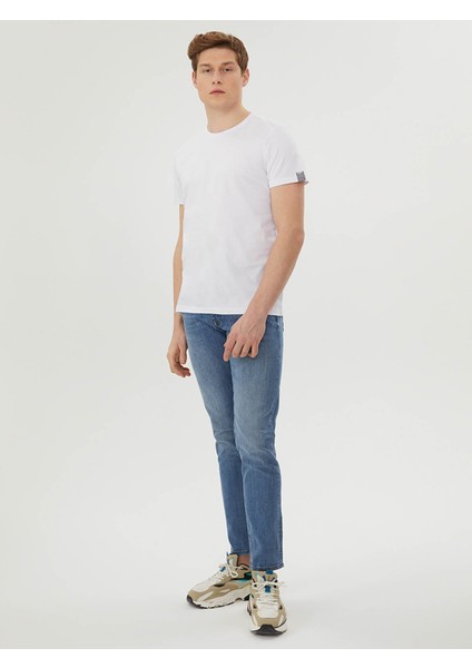 Regular Fit Beyaz Erkek T-Shirt LF2029278 fiyatları