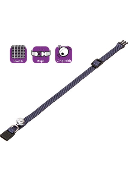 Boyun Tasma Çıngırank 30 cm Koyu Mavi