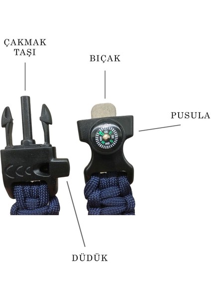 Paracord, Bileklik, El Yapımı, Hayatta Kalma Seti, Outdoor indirimleri