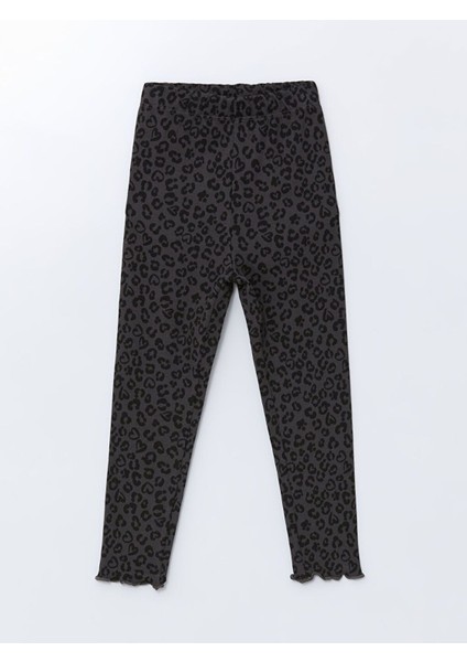 lcw Kids Bisiklet Yaka Leopar Desenli Kız Çocuk Sweatshirt ve Tayt 2'li fırsatları