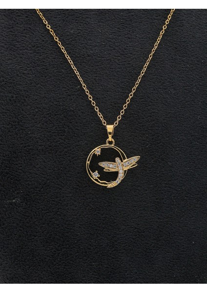 Zirkon Taşlı Yusufçuk Kolye