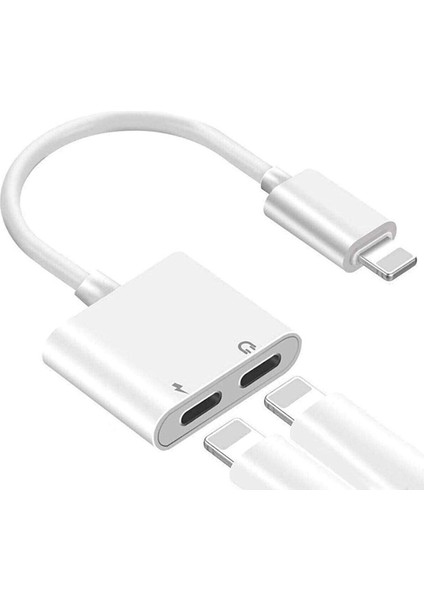 iphone Lightning 3.5mm Kulaklık Şarj Çevirici Dönüştürücü Çoklayıcı, Iphone 7-8 -11 Max Plus