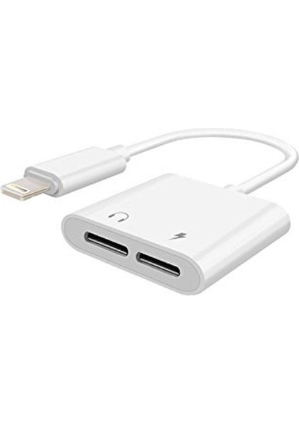 iphone Lightning 3.5mm Kulaklık Şarj Çevirici Dönüştürücü Çoklayıcı, Iphone 7-8 -11 Max Plus