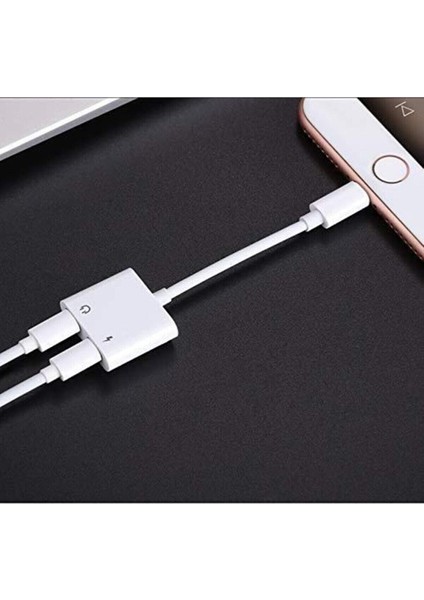 iphone Lightning 3.5mm Kulaklık Şarj Çevirici Dönüştürücü Çoklayıcı, Iphone 7-8 -11 Max Plus