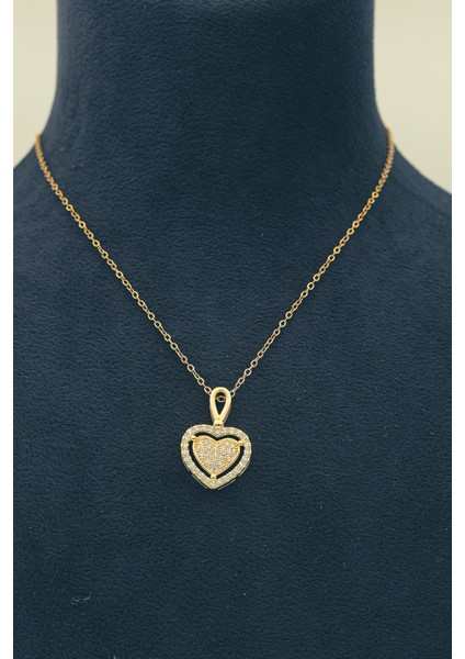 Zirkon Taşlı Kalpli Çelik Kolye fiyatları