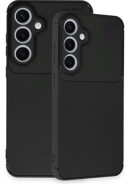 Samsung Galaxy S24 Fe Kılıf Auto Focus Karbon Kapak Nano Ekran Koruyucu