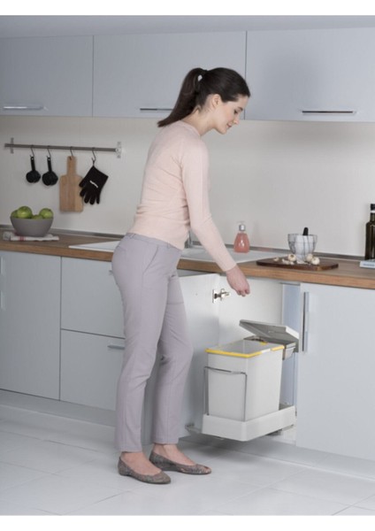 21600 Raylı Dolap Içi Çöp Kovası 16+1 Lt (17 Lt) - Mutfak Çöp Kovası fiyatları
