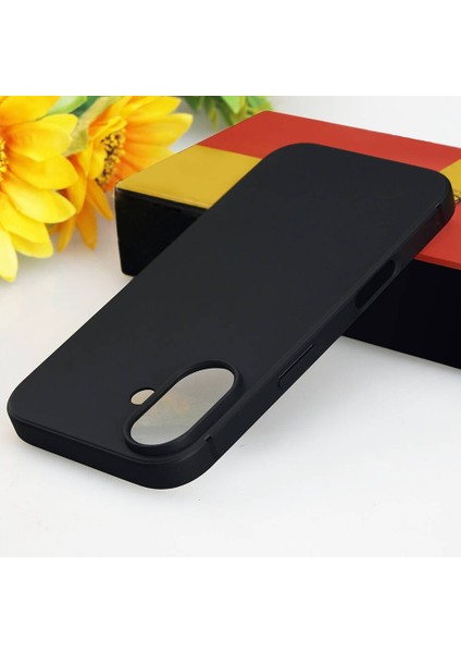 iPhone 16 Siyah Mat Silikon Imax Kapak & Kılıf