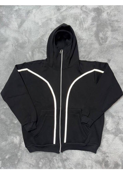 Ninja Reflektörlü Kar Maskeli Oversize Unisex Ceket