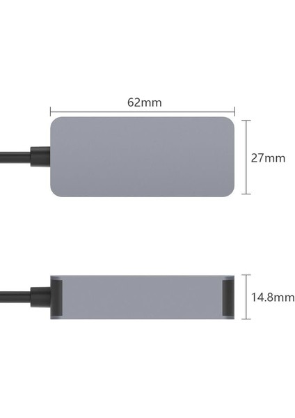 USB 3.2 Gen 1 To 2500MBPS RJ45 Ethernet Adaptör Mac Windows Uyumlu Alüminyum Kasa