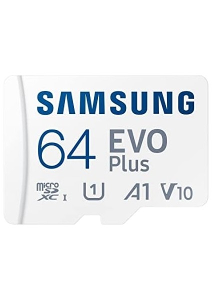 Evo Plus 64GB Sdxc U1 Sınıf 10 A1 130MB/S Micro Sd Bellek Kartı Adaptörlü 2021 Sürümü (MB-MC64KA/EU)