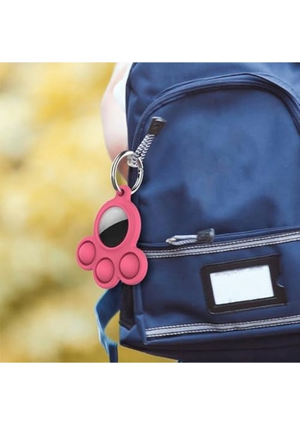 Uyumlu Silikon Kılıf Kedi Köpek Tasmasına Takılabilir Pati Tasarımlı Kapalı Düşmez (Pembe) modelleri