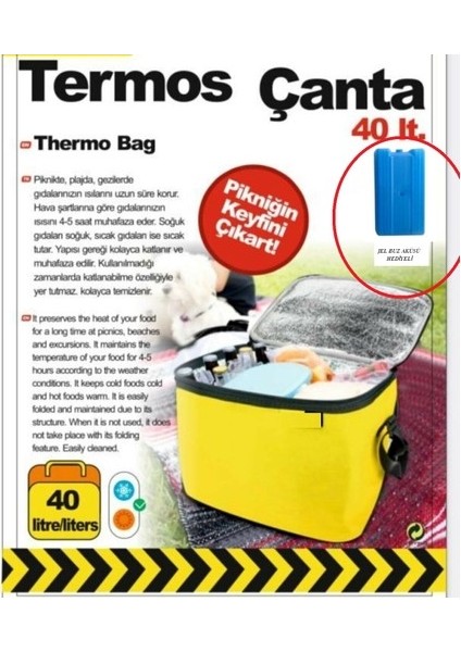 Termos Çanta - Piknik Çantası Buz Aküsü Hediyeli 40LT indirimleri