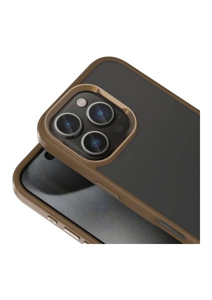 iPhone 16 Pro Max Magsafe Özellikli Pvc + Silikon Mat Rose Brown Kost Kapak & Kılıf fiyatları