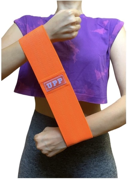 Orta Seviye Pilates Fitness Evde Spor Squat Egzersiz Direnç Bandı Hip Band Turuncu