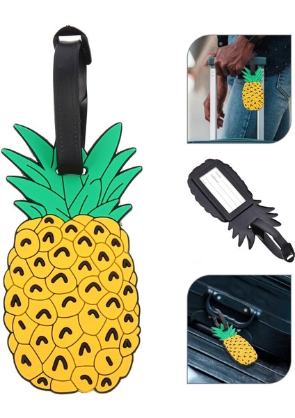 Ananas Bavul Etiketi - Ananas Valiz Etiketi - Çanta Etiketi - Bagaj Etiketi - Valiz Isimliği - Isimlik Etiket - Bavul Isimliği 1 Adet