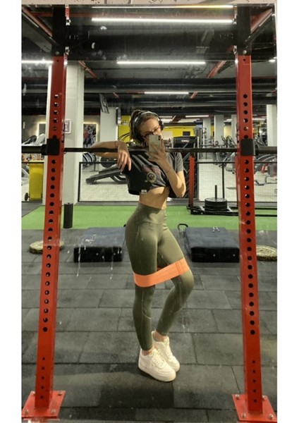 Orta Seviye Pilates Fitness Evde Spor Squat Egzersiz Direnç Bandı Hip Band Turuncu indirimleri