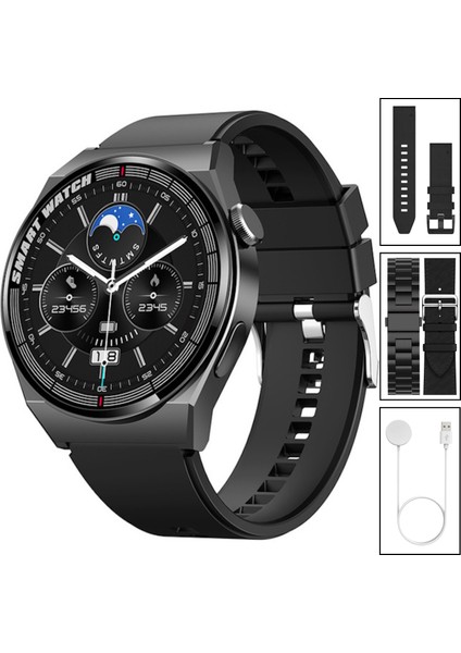 Yeni Spor Watch Gt3 Max Siyah Akıllı Saat 1.45 Inç 46MM Nfc/sesli Arama Huawei iPhone Uyumlu 8,9,10