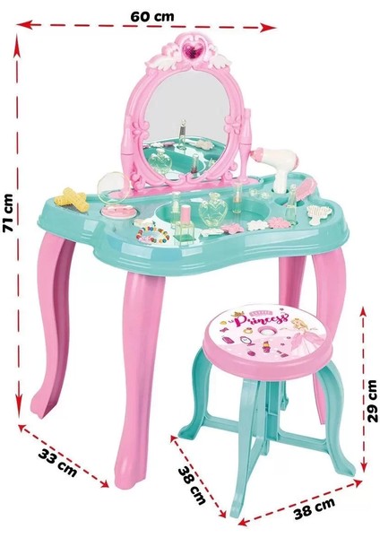 06 048 Sihirli Kelebek Makyaj Masası Pembe