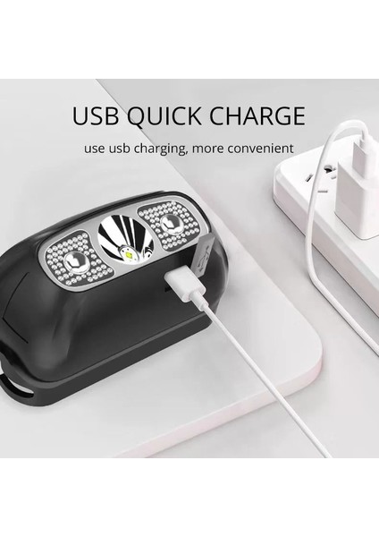 Baretta BRT61 Xpe Pearls LED Hareket Sensörlü Mini USB Şarjlı Kafa Feneri fırsatları