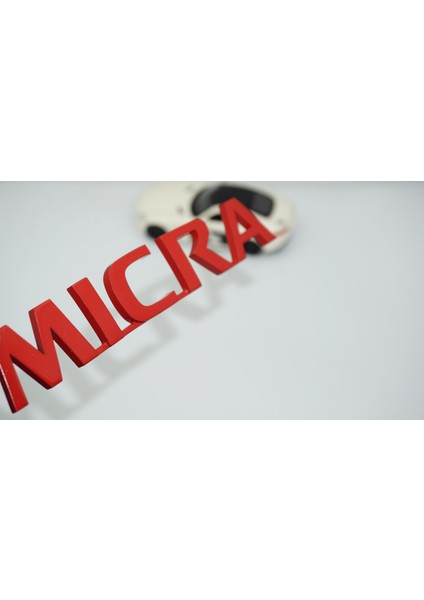 Nissan Micra Kırmızı Abs 3m 3D Bagaj Yazı Logo Arma