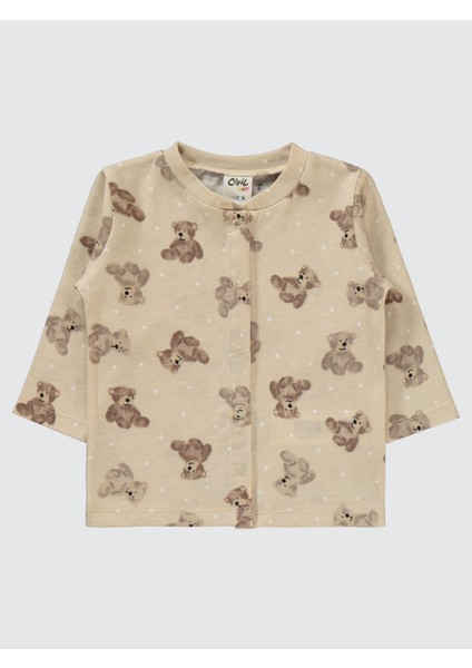 Erkek Bebek Pijama Takımı 1-6 Ay Bej