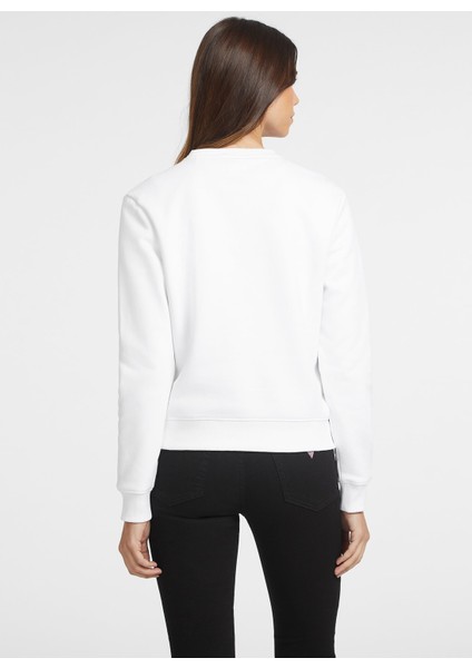 Klasik Yaka Beyaz Kadın Sweatshırt Gj Cn Reg Mını Amerı - Organıc Co/p indirimleri