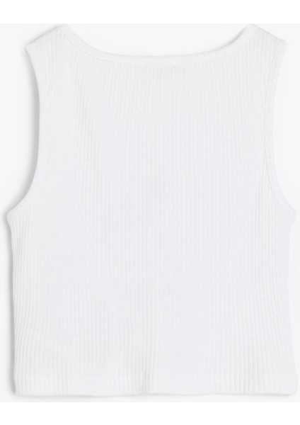 Pamuklu V Yaka Kolsuz Basic Crop Atlet fiyatları